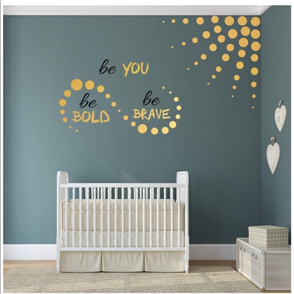 HoneyJoy Other - Inspirational Wall Decals - Gold/Black